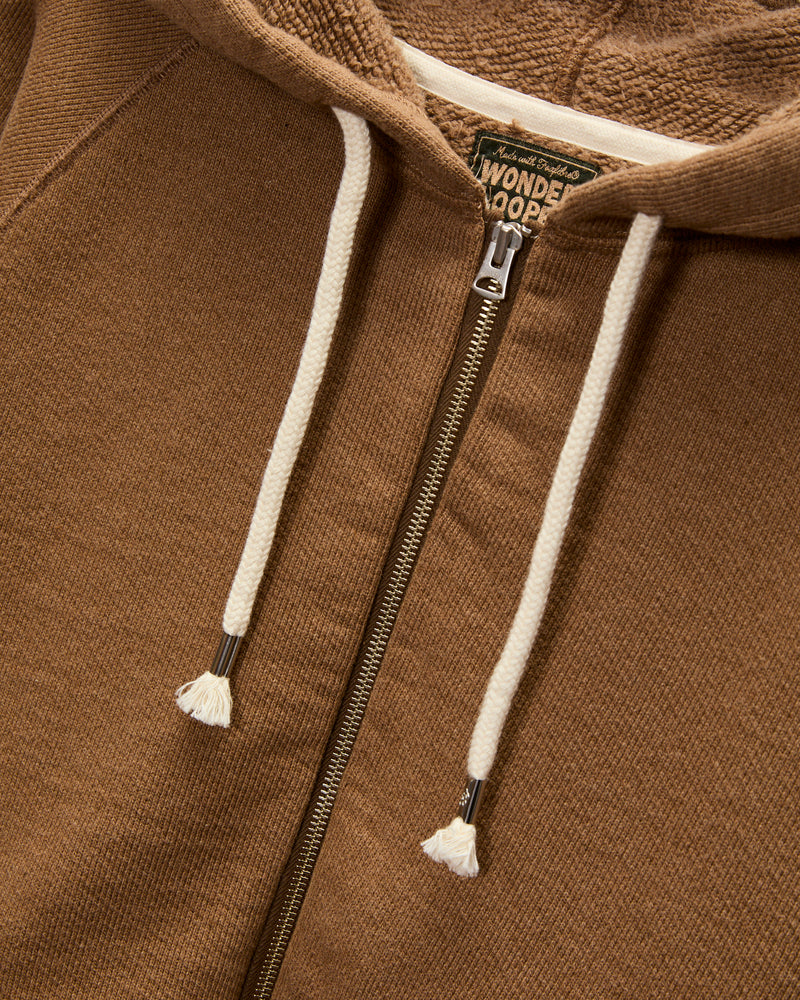 Fox 80 Double Heavyweight French Terry Zip Hoodie in Iron Mordant