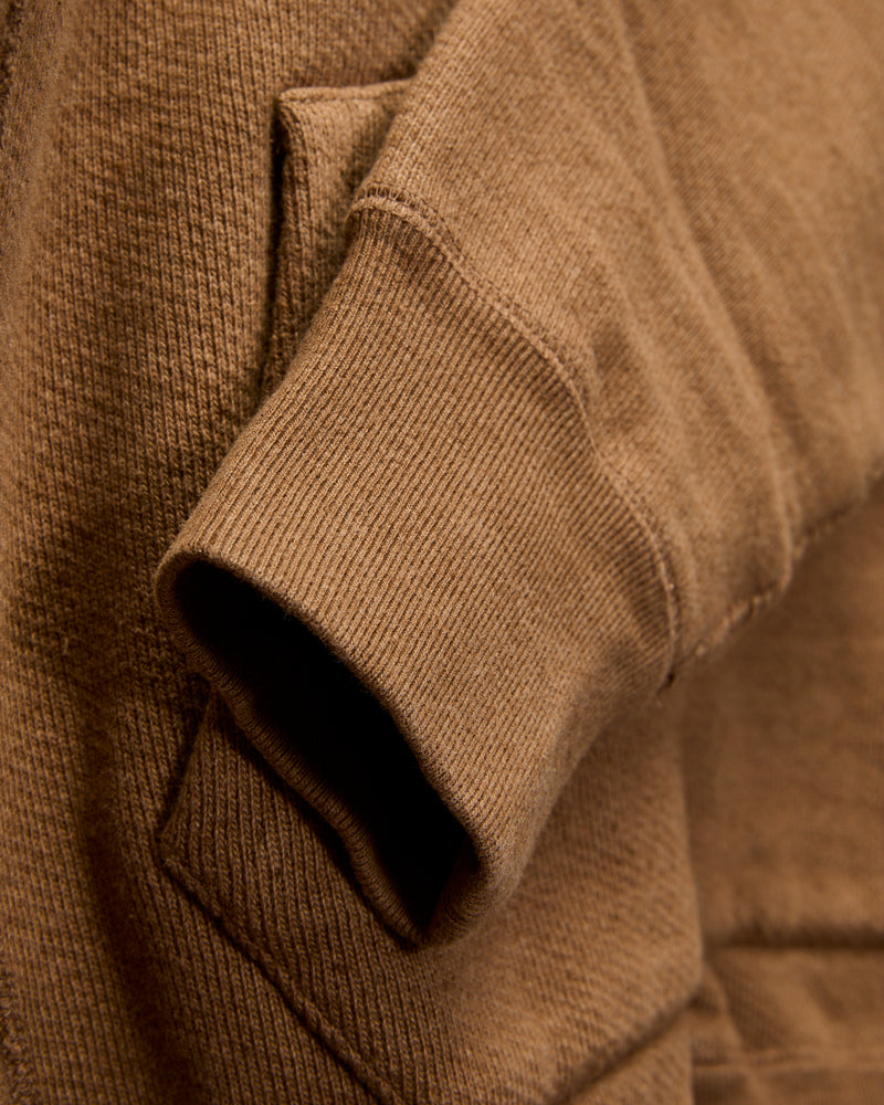 Fox 80 Double Heavyweight French Terry Zip Hoodie in Iron Mordant