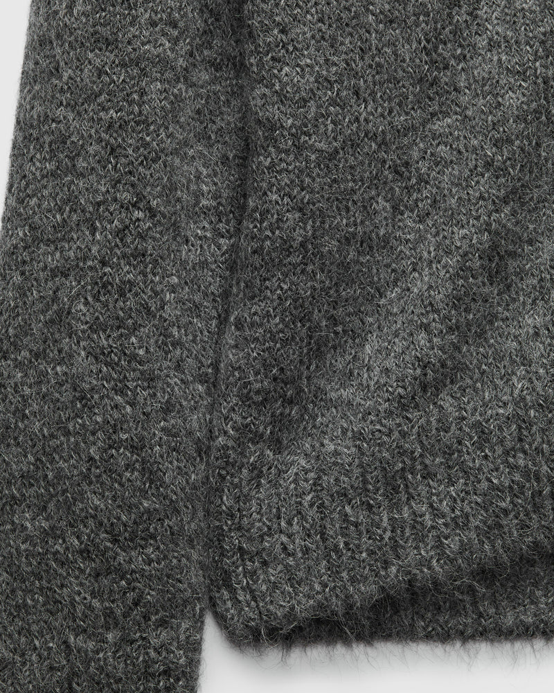 Classic Cardigan in Alpaca Pewter Tweed