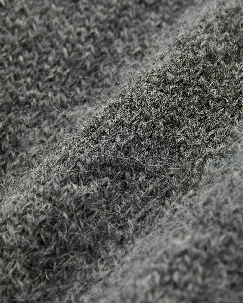 Classic Cardigan in Alpaca Pewter Tweed