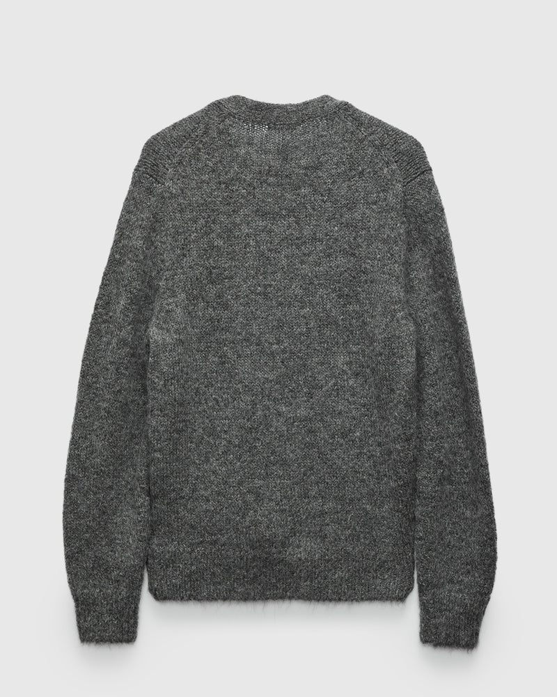 Classic Cardigan in Alpaca Pewter Tweed