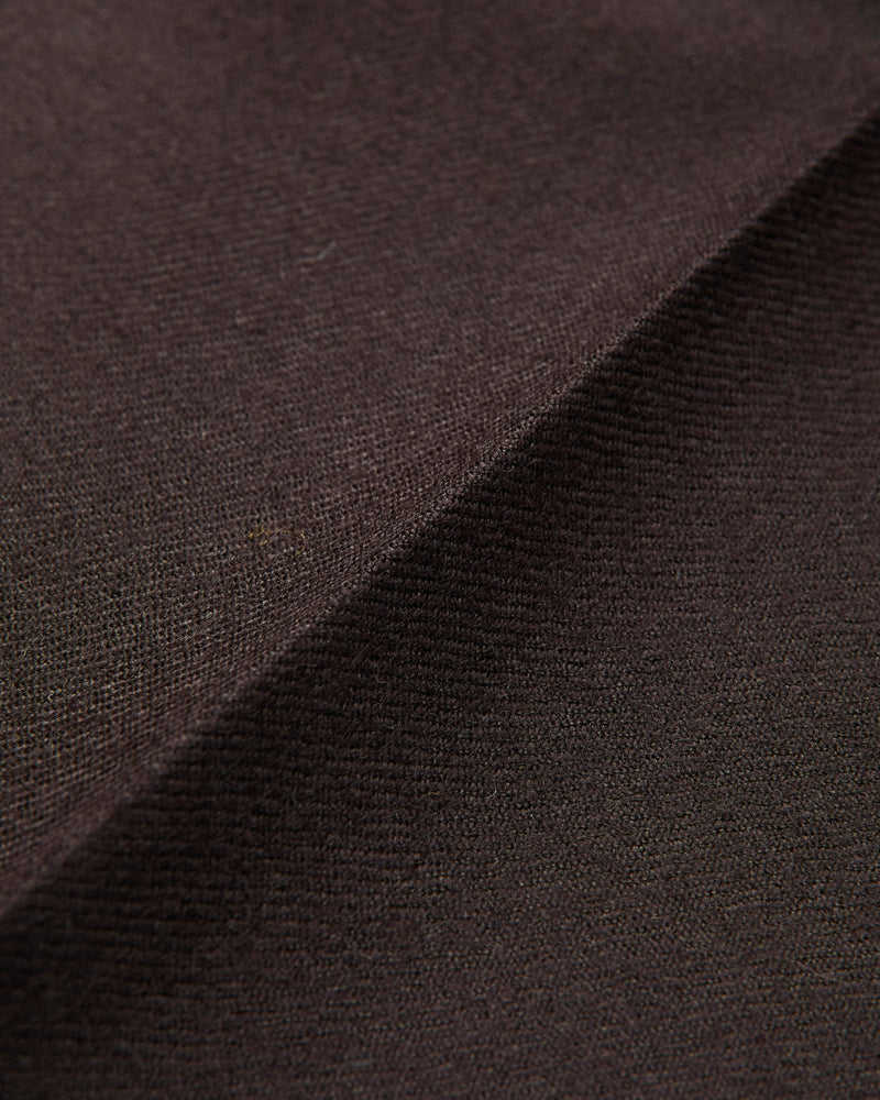 Pleated Trouser in Brown Wool Flannel