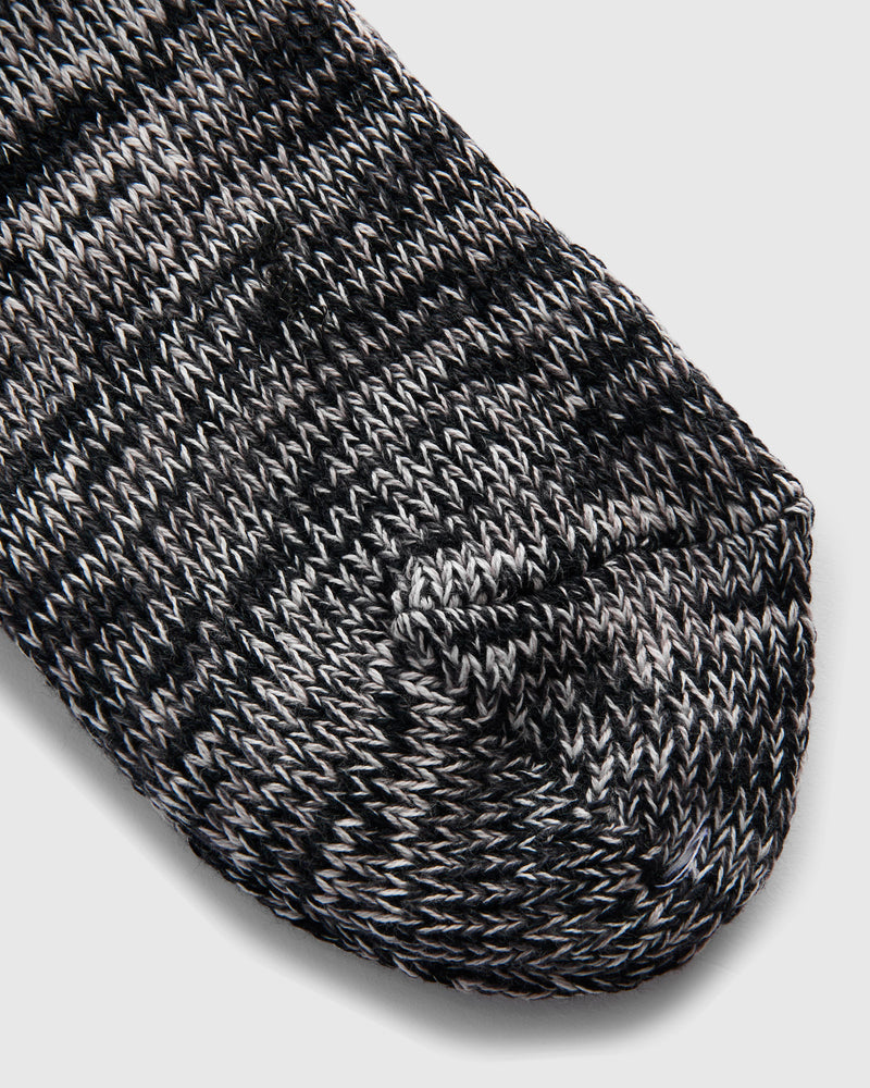 Melange Crew Sock in Oreo