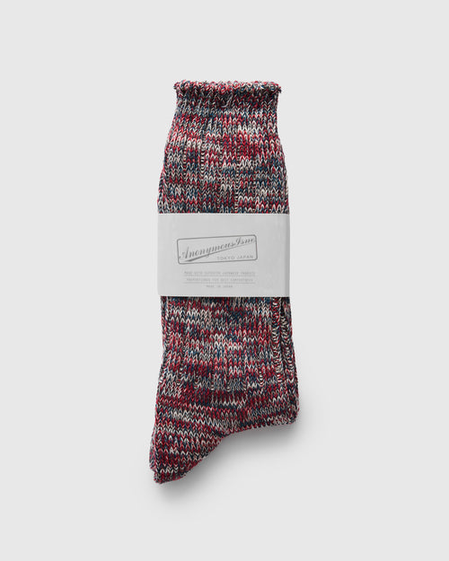 Melange Crew Sock in Steel