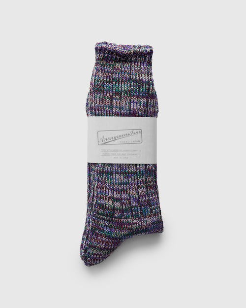 Melange Crew Sock in Poison
