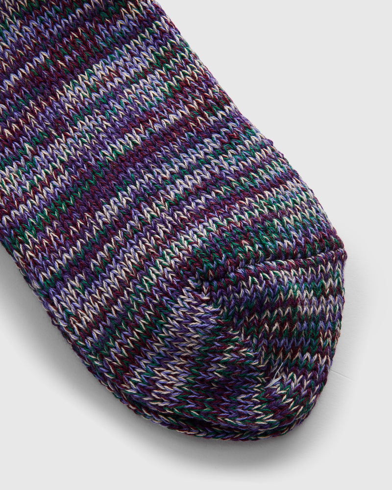 Melange Crew Sock in Poison