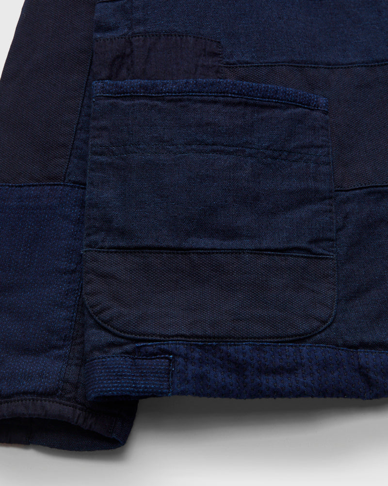Sashiko Nenrin 5B Jacket in Patchwork Indigo
