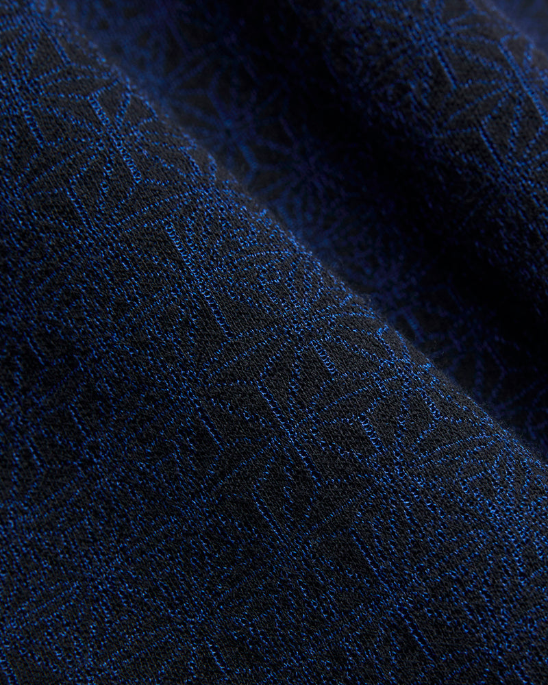 "Kumiki" Knit Wool Trousers in Navy