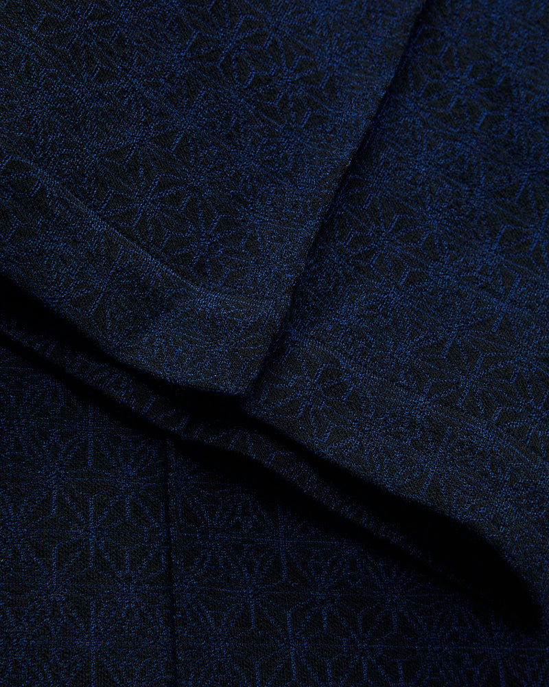"Kumiki" Knit Wool Trousers in Navy