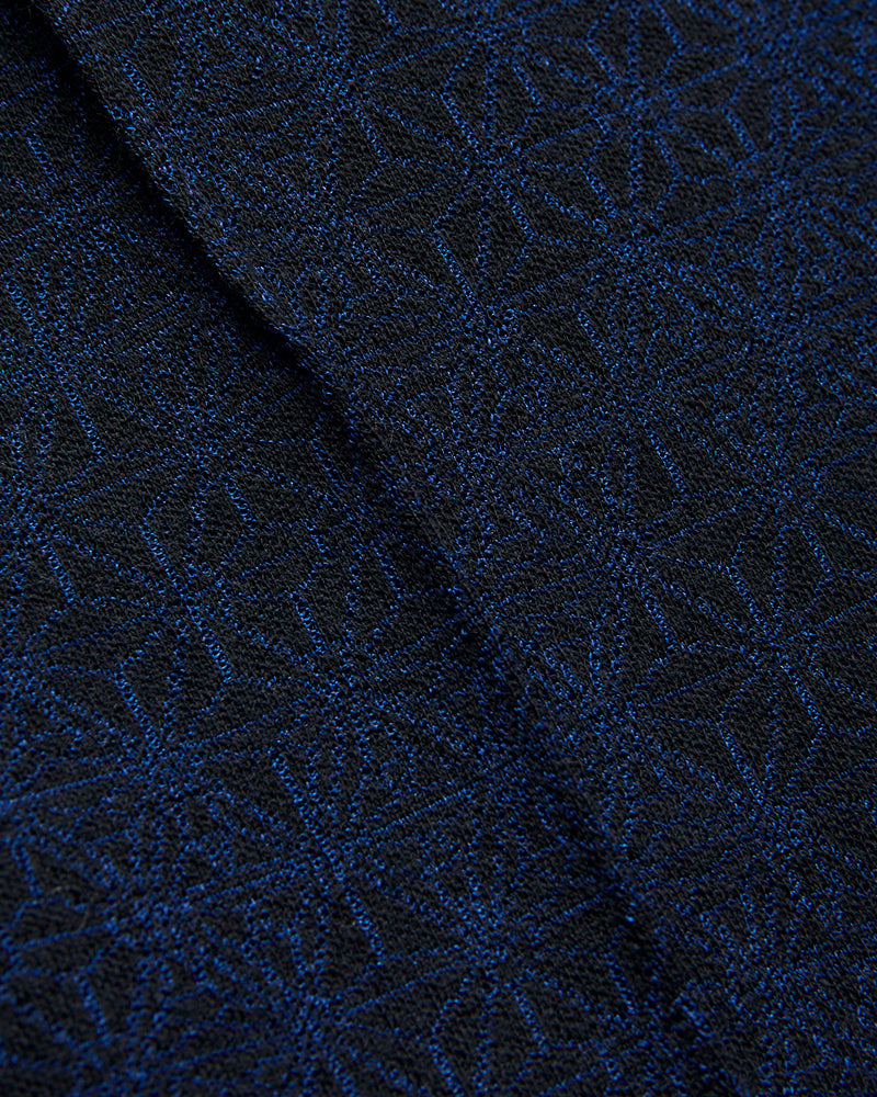 "Kumiki" Knit Wool Trousers in Navy