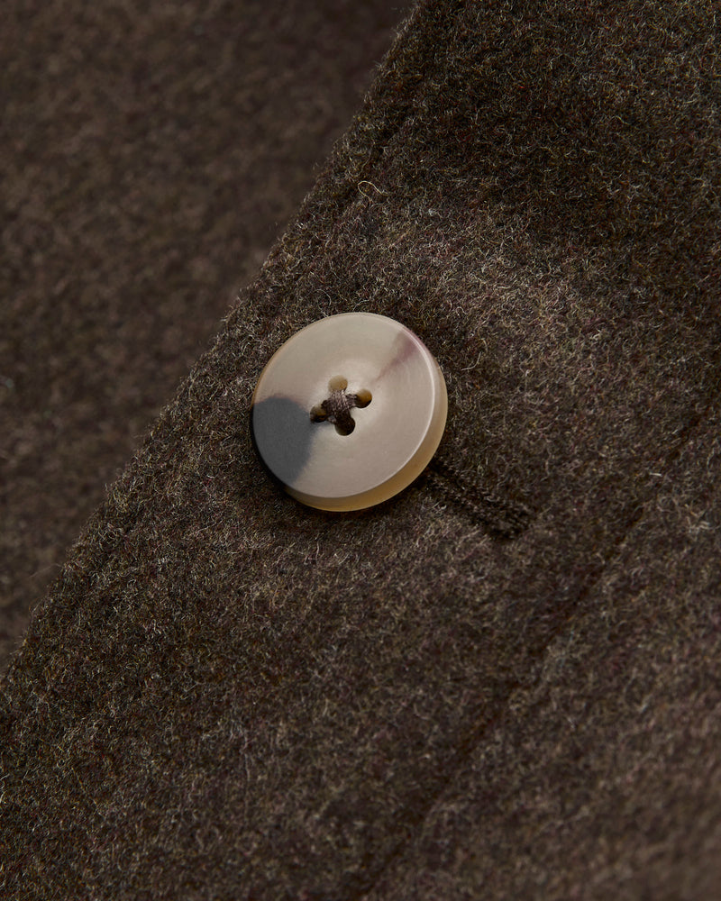 Parisian Raglan Coat in Chocolate Brown Wool