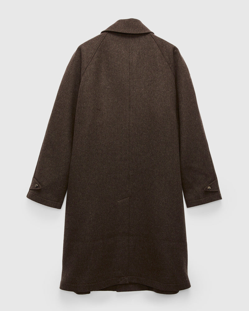 Parisian Raglan Coat in Chocolate Brown Wool