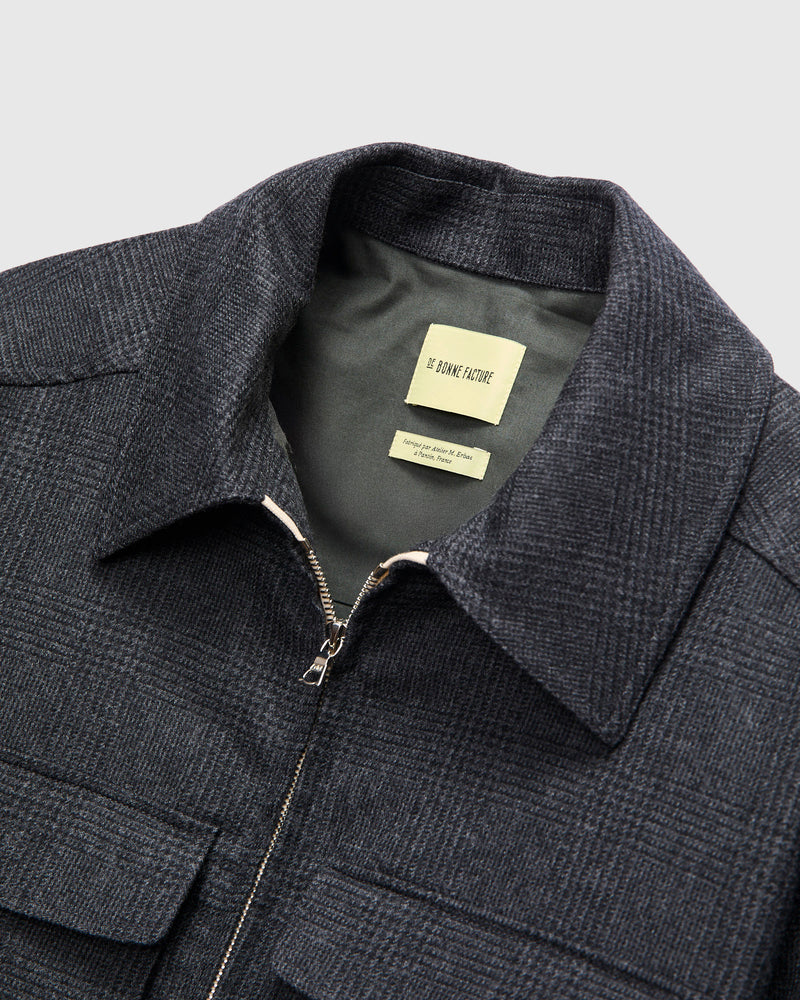 Student Jacket in Anthracite Prince of Wales