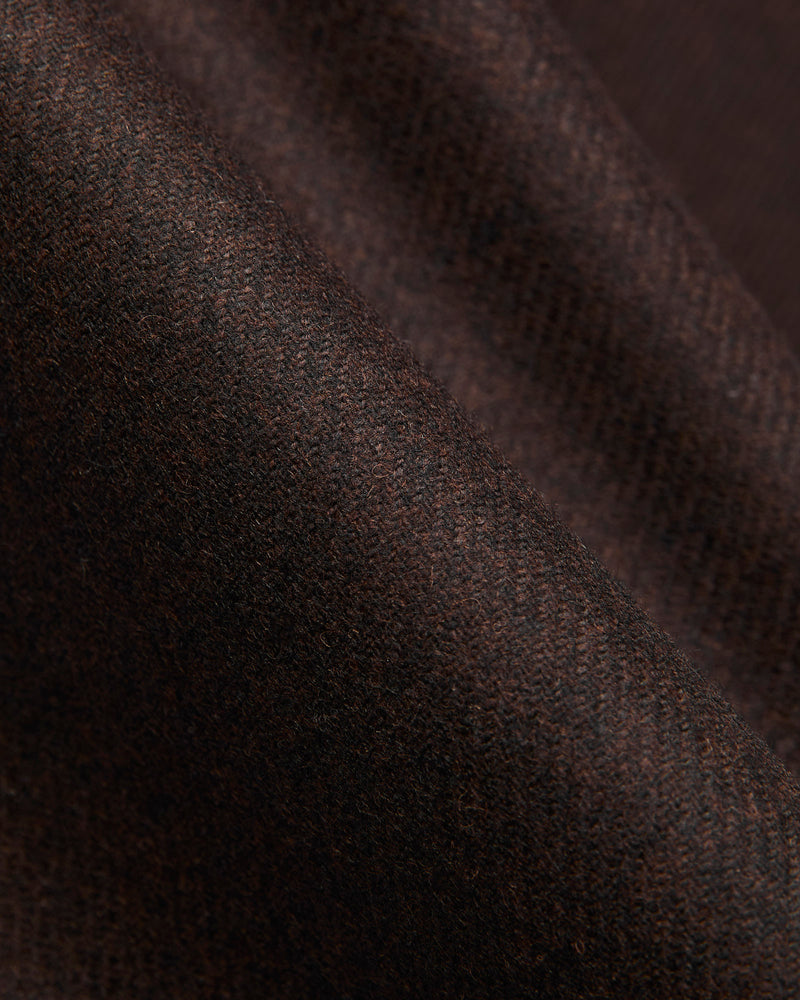 Traveler Jacket in Bark Brown Merino Lambswool Twill