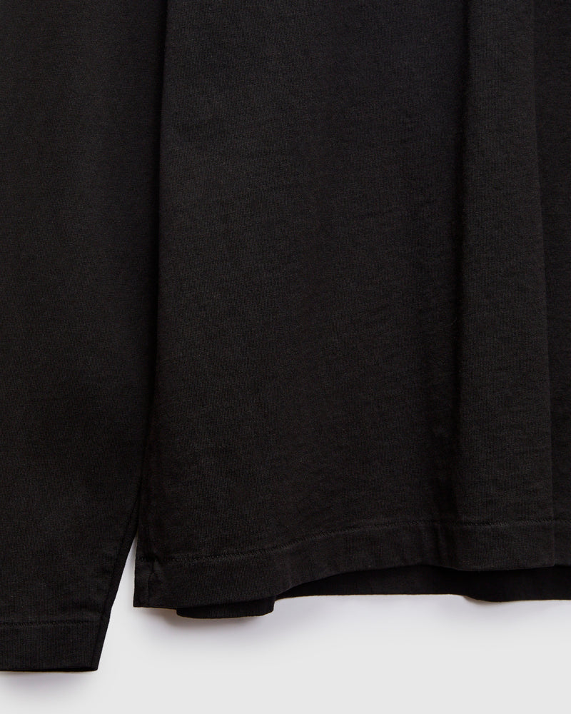 Heavy Duty Long Sleeve Pocket Tee in Black