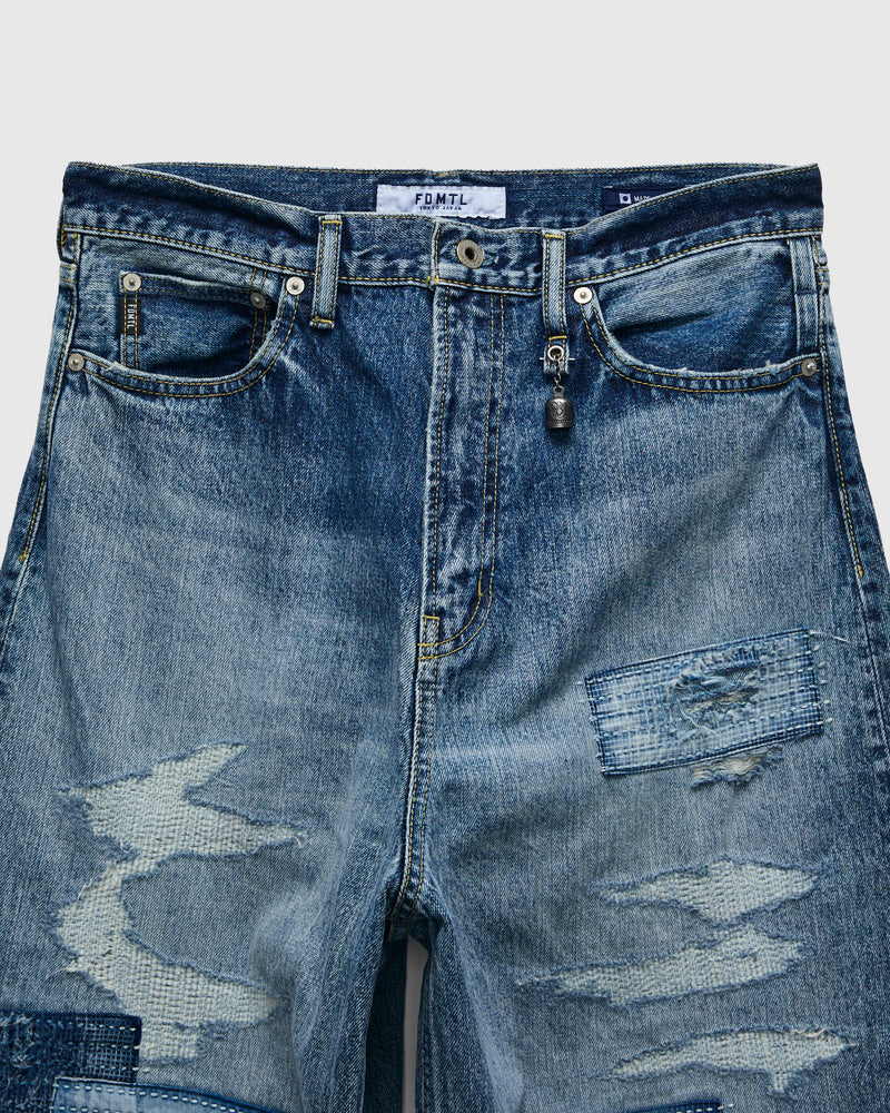 CS140 Boro Repair Selvedge Denim - Wide Fit