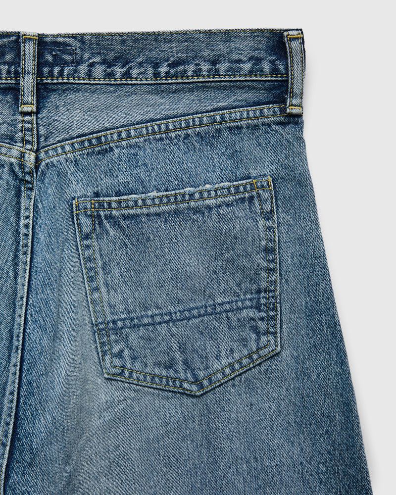 CS140 Boro Repair Selvedge Denim - Wide Fit
