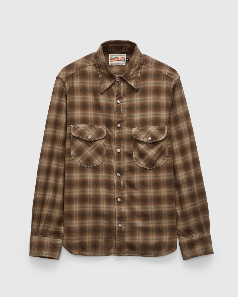 Bodie Shirt in Brown Shadow Plaid