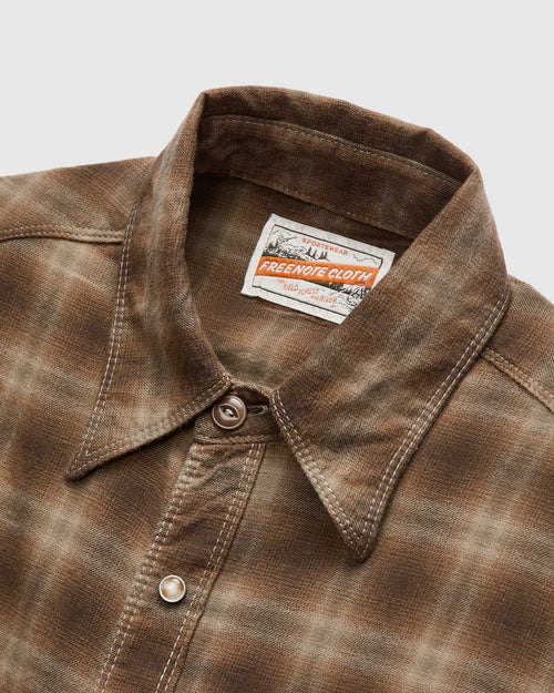 Bodie Shirt in Brown Shadow Plaid