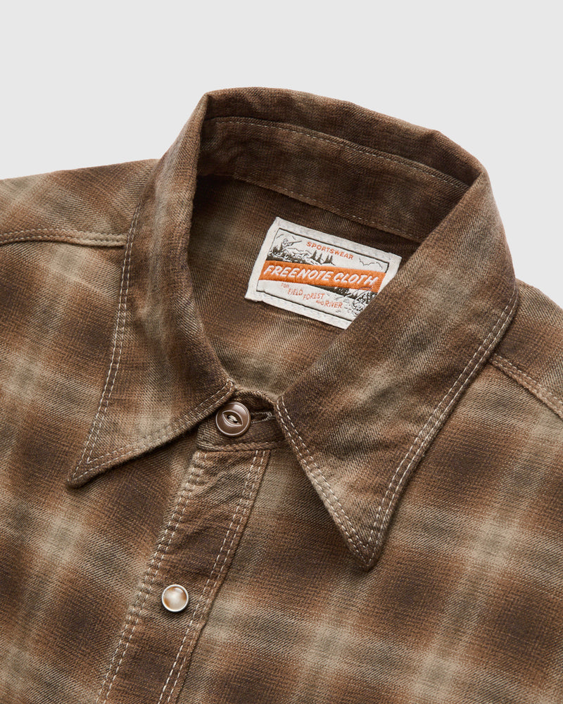 Bodie Shirt in Brown Shadow Plaid