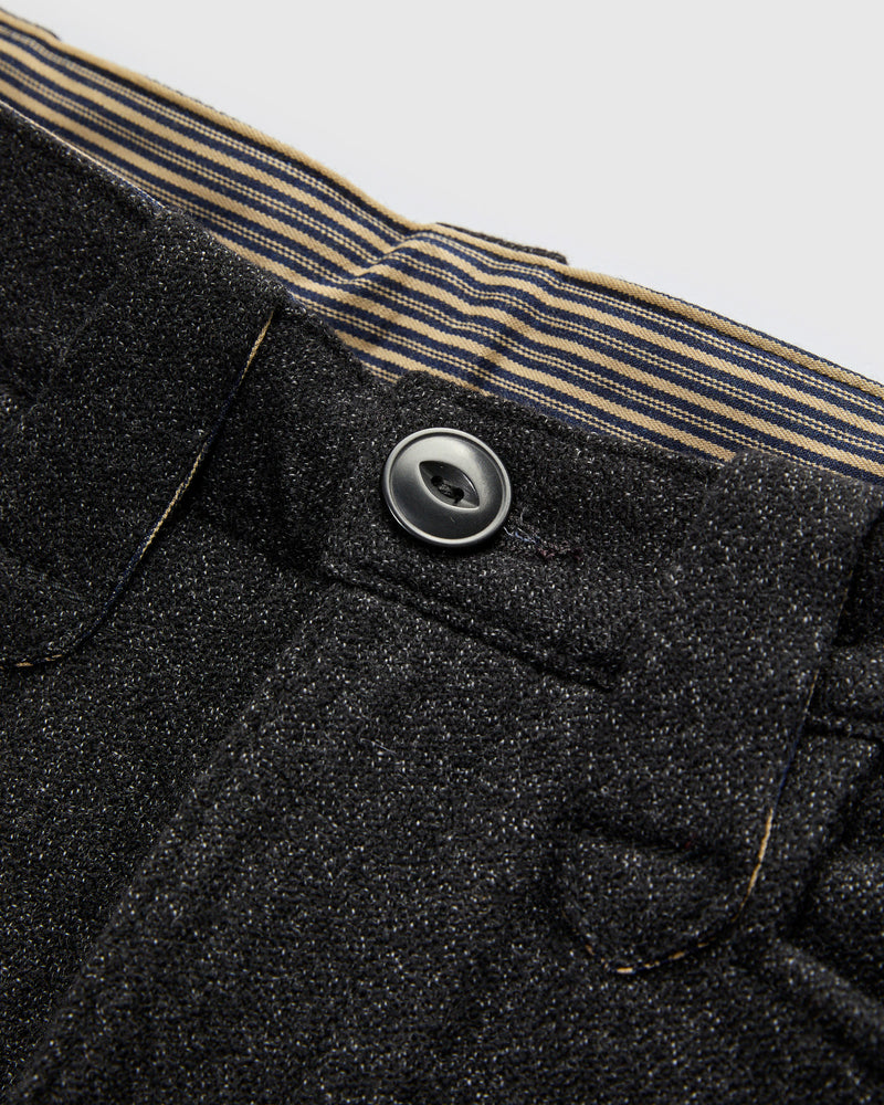 Duster Pant in Black Wool