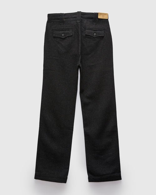 Duster Pant in Black Wool