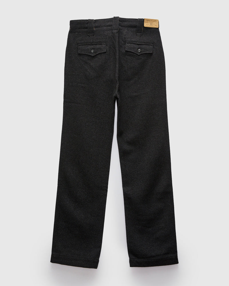 Duster Pant in Black Wool