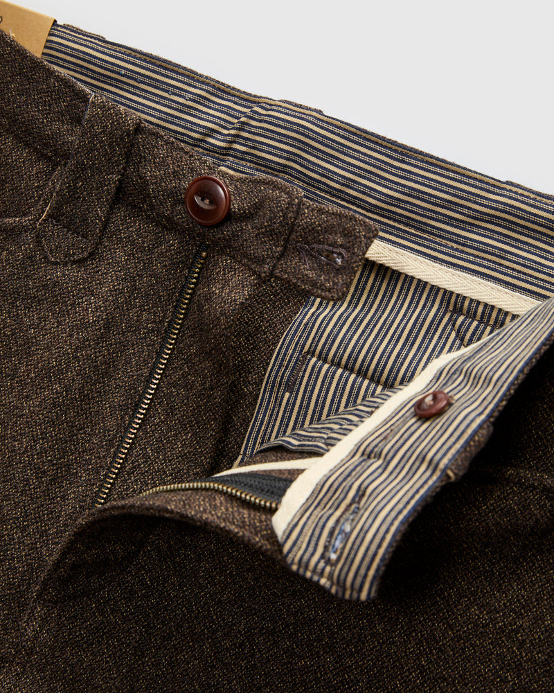 Duster Pant in Brown Wool