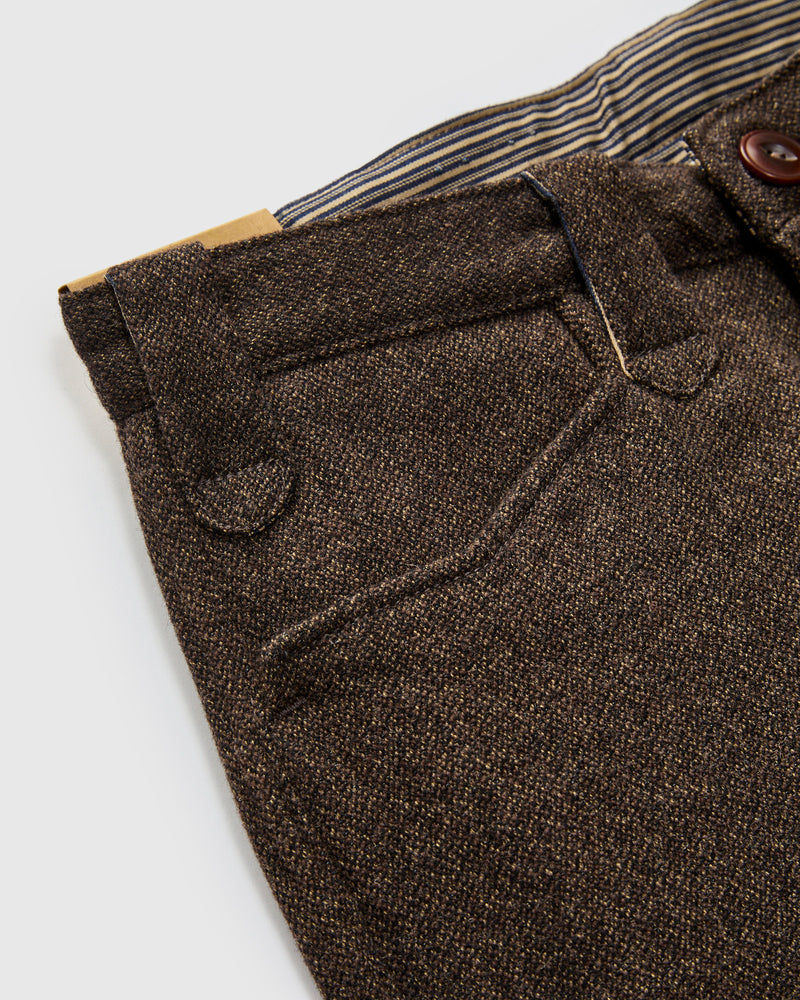 Duster Pant in Brown Wool
