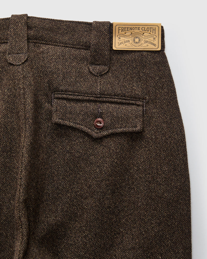 Duster Pant in Brown Wool