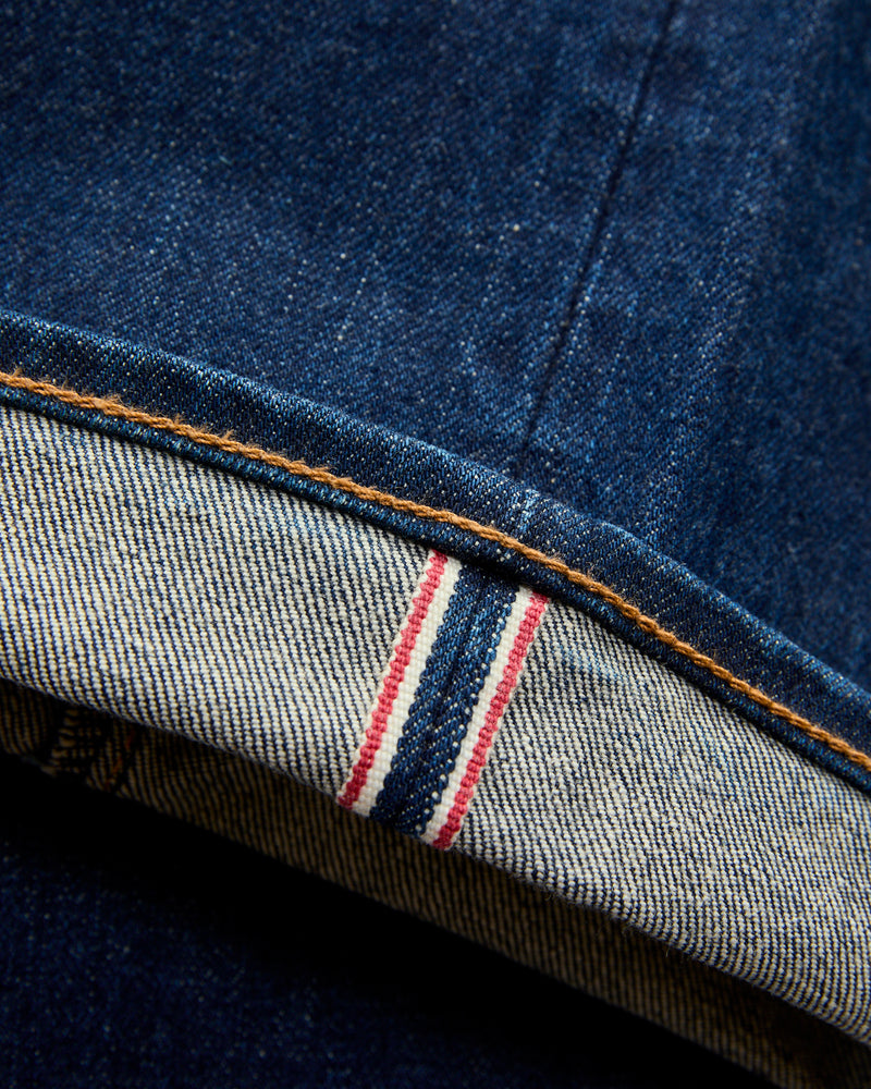 "Brynn Mammoth" 17.5oz Heavyweight Washed Stretch Selvedge Denim - Hammer Straight