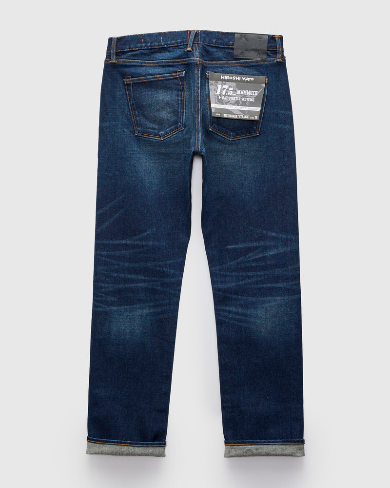 "Brynn Mammoth" 17.5oz Heavyweight Washed Stretch Selvedge Denim - Hammer Straight