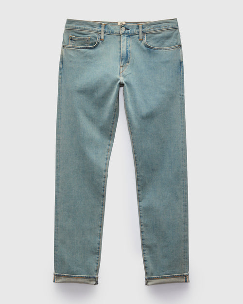 "Sven" 10.5oz Washed Indigo Stretch Selvedge Denim - Pen Slim