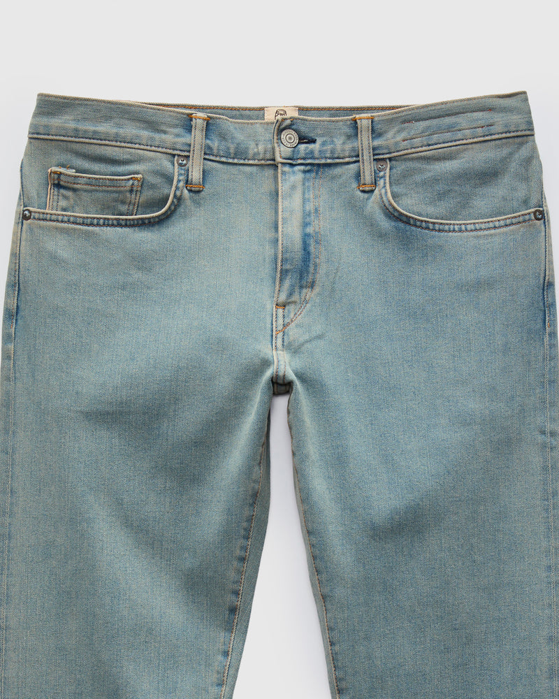 "Sven" 10.5oz Washed Indigo Stretch Selvedge Denim - Pen Slim