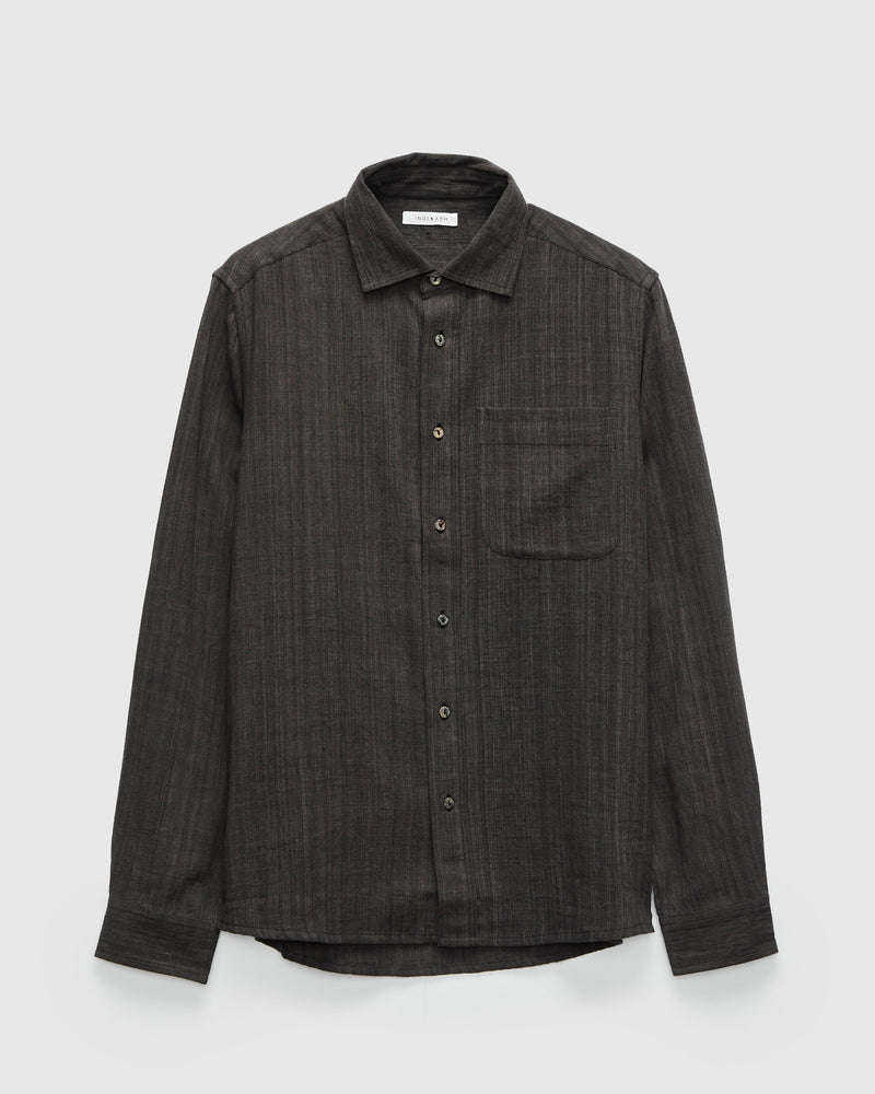Matty Shirt in Handwoven Iron
