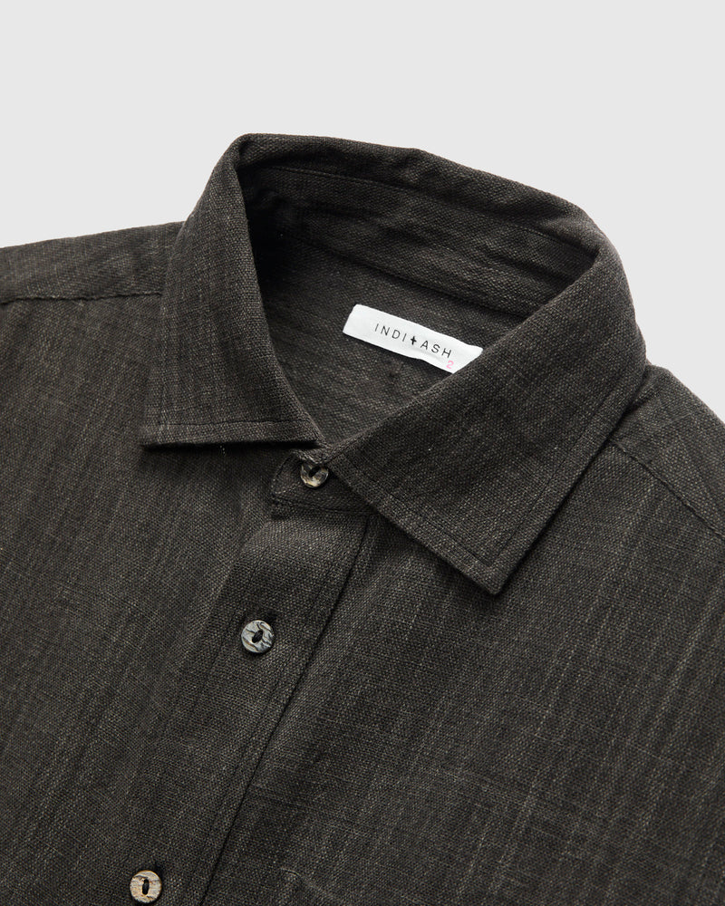 Matty Shirt in Handwoven Iron