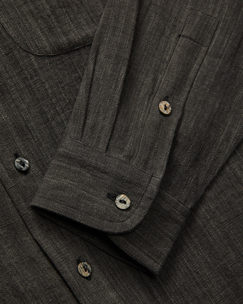 Matty Shirt in Handwoven Iron