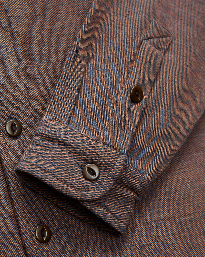 Ames Workshirt in Coyote Indigo Denim