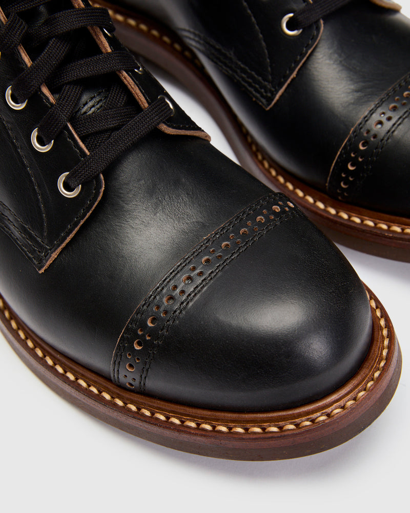 Combat Boot in Horween Chromexcel Black
