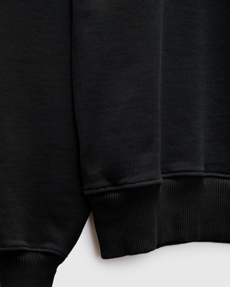 Authentic Fleece Crewneck Sweatshirt in Deep Black