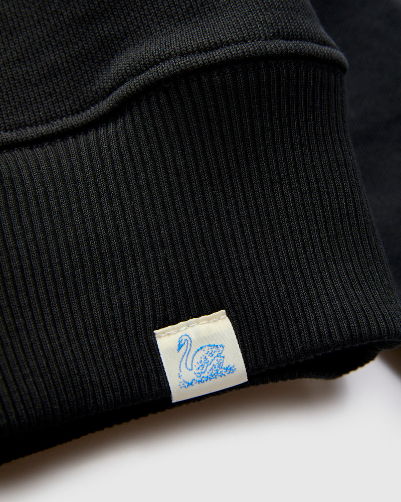 Authentic Fleece Crewneck Sweatshirt in Deep Black