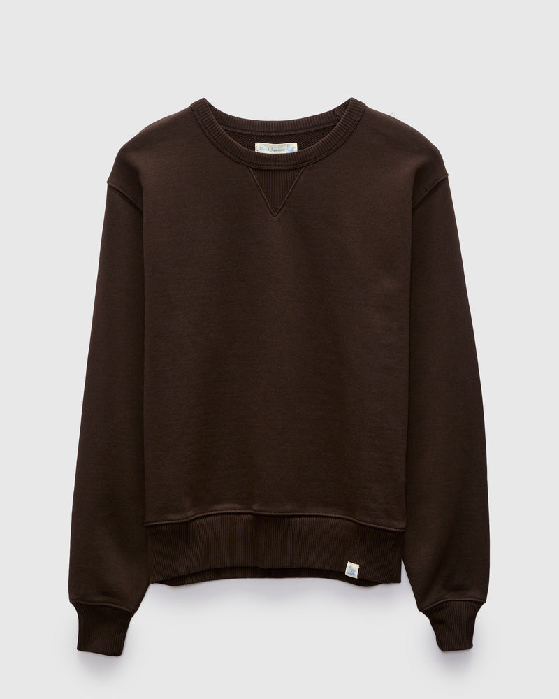 Authentic Fleece Crewneck Sweatshirt in Espresso