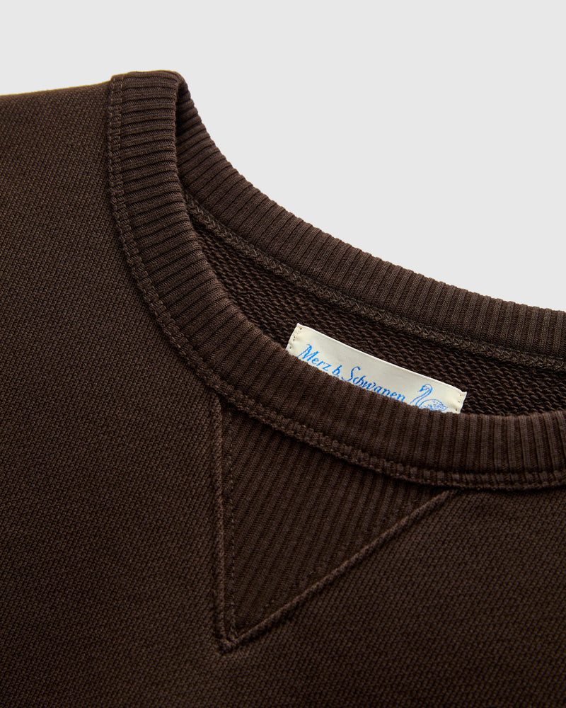 Authentic Fleece Crewneck Sweatshirt in Espresso