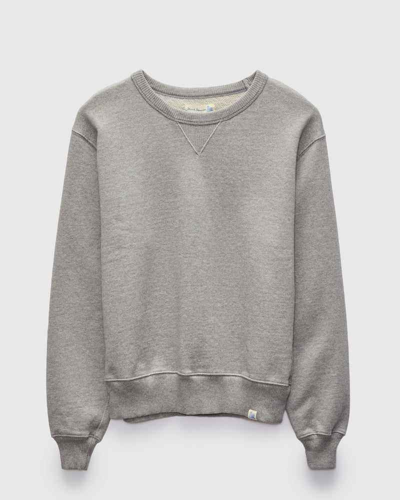 Authentic Fleece Crewneck Sweatshirt in Grey Melange