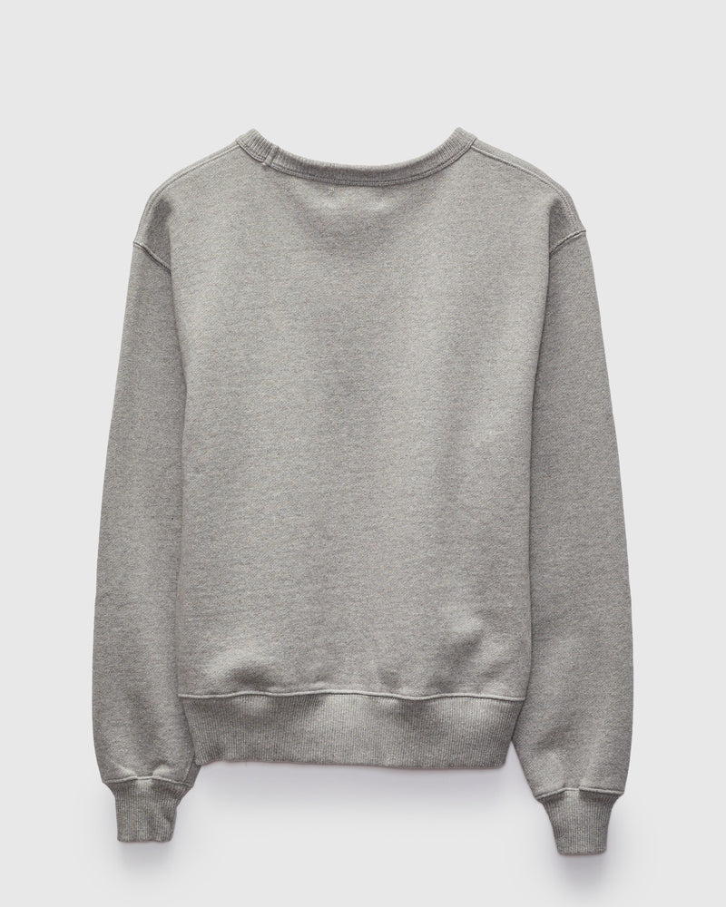Authentic Fleece Crewneck Sweatshirt in Grey Melange