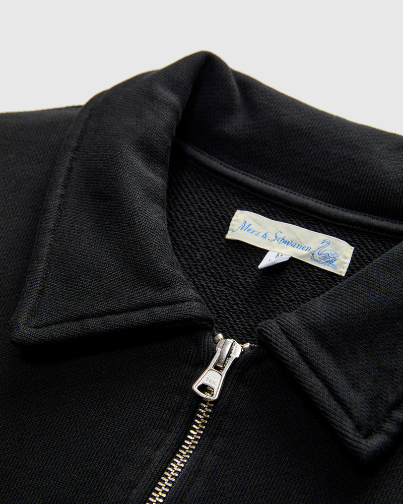 Authentic Fleece Half-Zip Sweatshirt in Deep Black