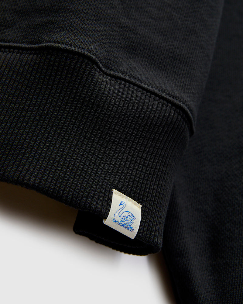 Authentic Fleece Half-Zip Sweatshirt in Deep Black