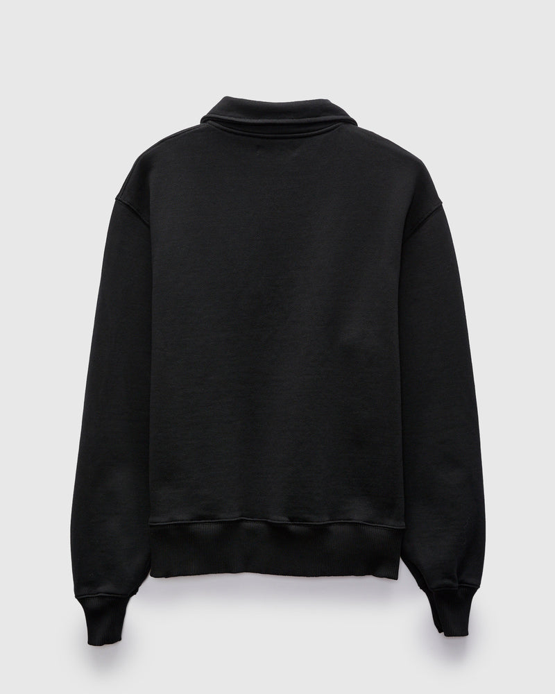 Authentic Fleece Half-Zip Sweatshirt in Deep Black