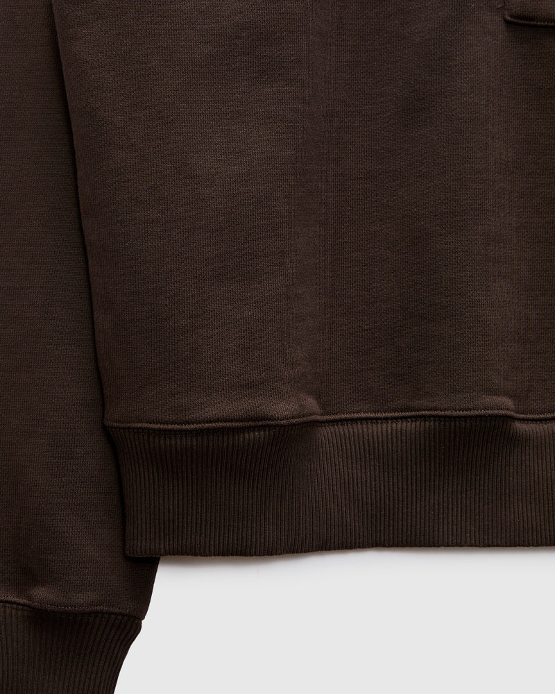 Authentic Fleece Half-Zip Sweatshirt in Espresso