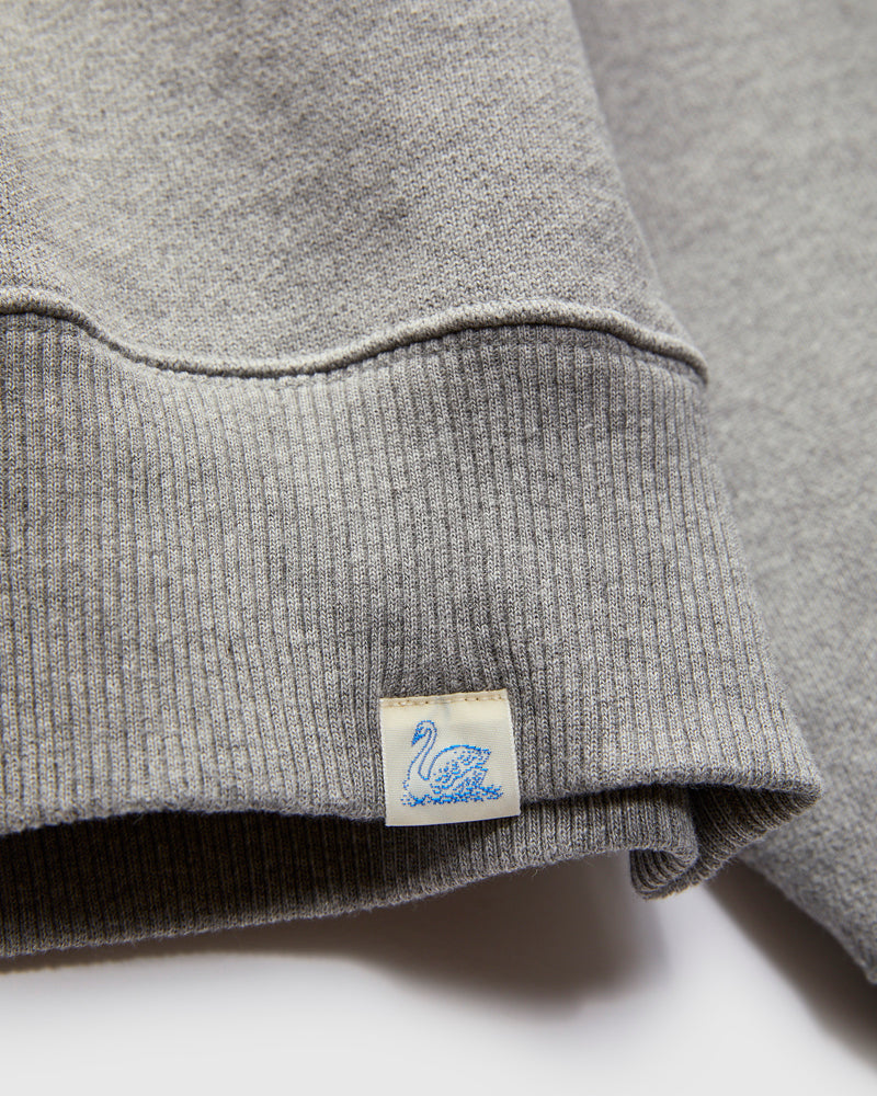 Authentic Fleece Half-Zip Sweatshirt in Grey Melange